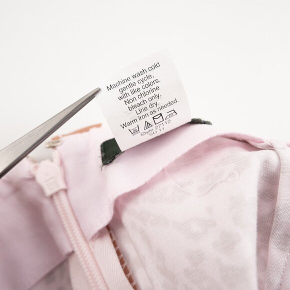 J. CREW Stretch pink brown print skirt size 2 - Picture 6 of 7